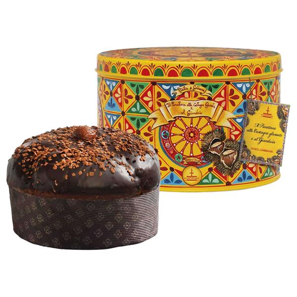 FIASCONARO Panettone D&G CASTAGNE GLASSATE E AL GIANDUIA kg.1