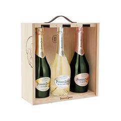 PERRIER-JOUET CONFEZIONE in LEGNO Brut + Rosè + Blanc de blancs